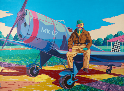 Pvt. Mickey Kane on a Training Plane, 2020
