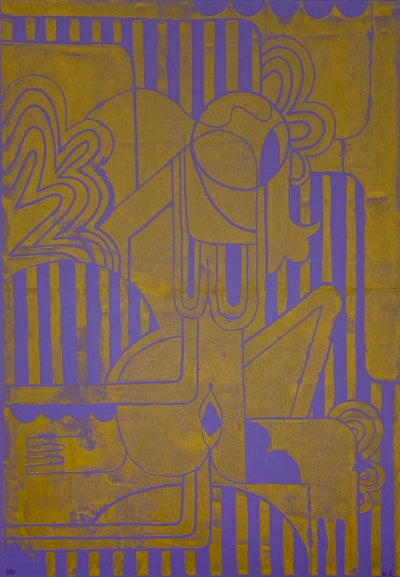 Woman (yellow on purple), 2020